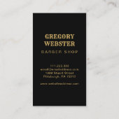 Gold Skull Barber Shop Visitekaartje (Achterkant)