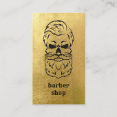 Gold Skull Barber Shop Visitekaartje (Voorkant)