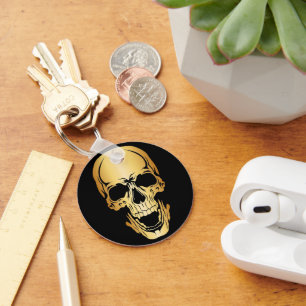 Gold Skull Metal Sleutelhanger