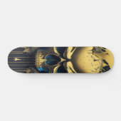 Gold Skull - Numb-Skulls Design #1 Persoonlijk Skateboard (Horizontaal)