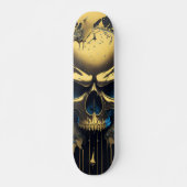 Gold Skull - Numb-Skulls Design #1 Persoonlijk Skateboard (Voorkant)