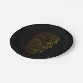 Gold Skull papier borden Papieren Bordje (Gekanteld)