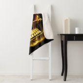 Gold Skull Sherpa Blanket Sherpa Deken (In situ)