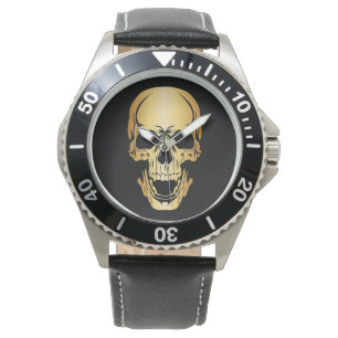 Gold Skull  Style Mannen/Dames Polshorloge Horloge