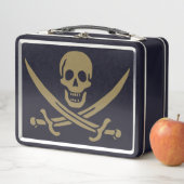 Gold Skull & Swords Pirate flag of Calico Jack (In situ)