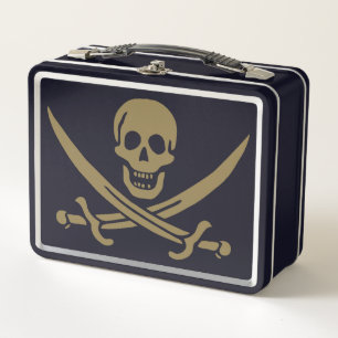 Gold Skull & Swords Pirate flag of Calico Jack