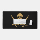 Gold Skull & Swords Pirate flag of Calico Jack Bureaumat (Keyboard & Muis)
