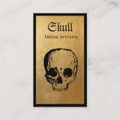 Gold Skull Tattoo Artiest Visitekaartje (Voorkant)