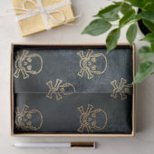 Gold Skulls Pattern-deduplicatie 20x30-papier voor Tissuepapier (Geschenk)