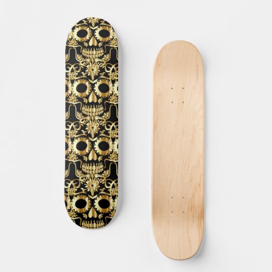 GOLD SKULLS SKATEBOARDS (Voorkant)