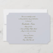 Gold & Sky-Blue Afstuderen Floral Button 2025 Kaar Kaart (Achterkant)