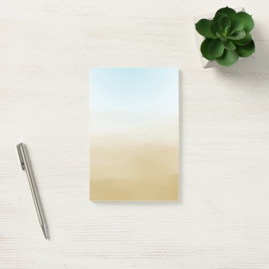 Gold Sky Blue Ombre Waterverf Post-it® Notes (Kantoor)