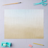 Gold Sky Blue Ombre Waterverf Tissuepapier (Craft)