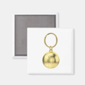 Gold sleutelhanger met volleybalbal magneet (Voorkant / Achterkant)