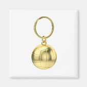 Gold sleutelhanger met volleybalbal magneet (Voorkant)