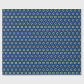 Gold Small Star van David Navy Blue Cadeaupapier (Vlak)