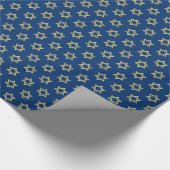 Gold Small Star van David Navy Blue Cadeaupapier (Hoek)