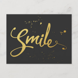 Gold Smile Quote Briefkaart