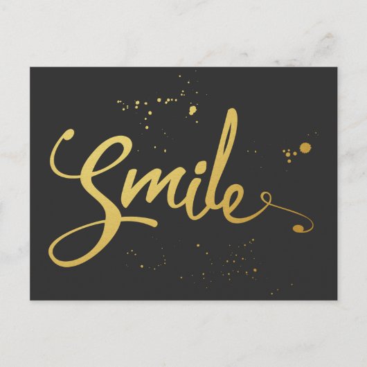 Gold Smile Quote Briefkaart (Voorkant)