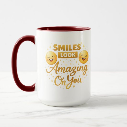 Gold “Smiles Look Amazing On You” Combo Mug Mok (Links)