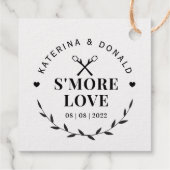 Gold S'more Love Wedding Bedankjes Labels (Achterkant)