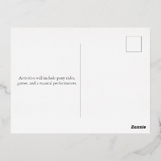 Gold Snaffle Bit Elegant Equestrian Folie Uitnodiging Briefkaart (Achterkant)