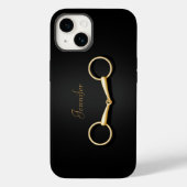 Gold Snaffle Bit Elegant Equestrian Personalised Case-Mate iPhone Case (Achterkant)