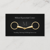 Gold Snaffle Bit Elegant Equestrian Services Visitekaartje (Voorkant)