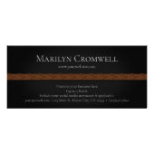 Gold Snaffle Bit & Laced Reins Equestrian Industry Reclamekaart (Achterkant)