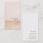 Gold Snake Skin Pattern Pink Linen Kijk Boutique Visitekaartje (Voorkant / Achterkant)