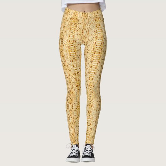 Gold Snakeskin Leggings (Voorkant)
