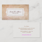 Gold Snakeskin Makeup Artist Beauty Visitekaartje (Voorkant / Achterkant)