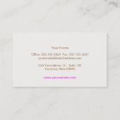 Gold Snakeskin Makeup Artist Beauty Visitekaartje (Achterkant)