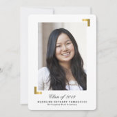 Gold Snapshot Afstuderen kondiging foto-kaart Kaart (Voorkant)