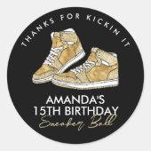 Gold Sneaker Ball Sticker (Voorkant)