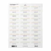 Gold snewflake Merry-kerst Etiket (Full Sheet)