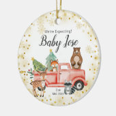 Gold Snowflake Animal Truck We verwachten van oude Keramisch Ornament (Links)