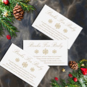 Gold Snowflake Books voor Baby Informatiekaartje
