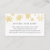 Gold Snowflake Books voor Baby-invoegkaart Informatiekaartje (Voorkant)