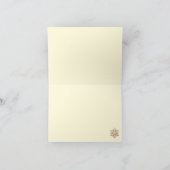 Gold Snowflake Burgundy Happy Holidays Card Bedankkaart (Binnen)