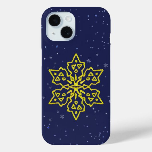 Gold Snowflake Case-Mate iPhone Case (Achterkant)