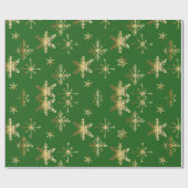 Gold Snowflake Christmas Cadeaupapier (Vlak)