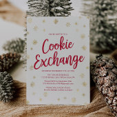 Gold Snowflake Cookie Exchange Kaart