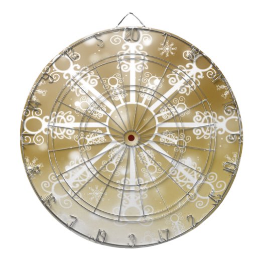Gold Snowflake Dartbord (Voorkant)