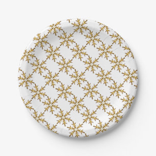 Gold Snowflake Design Paper-Borden Papieren Bordje