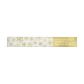 Gold Snowflake Glitter en Foil Adresetiketten Omwikkelbaar Adreslabel (Individueel)
