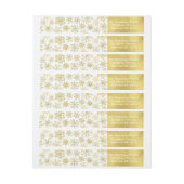 Gold Snowflake Glitter en Foil Adresetiketten Omwikkelbaar Adreslabel (Vel)