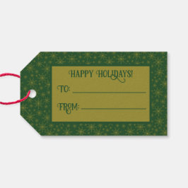 Gold Snowflake kerst Cadeaulabel