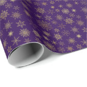 Gold Snowflake kerst Cadeaupapier (Rol Hoek)