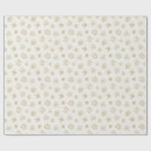 Gold Snowflake kerst Cadeaupapier (Vlak)